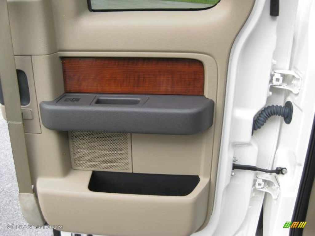 2009 Ford F150 Lariat SuperCab 4x4 Camel/Tan Door Panel Photo #52666495