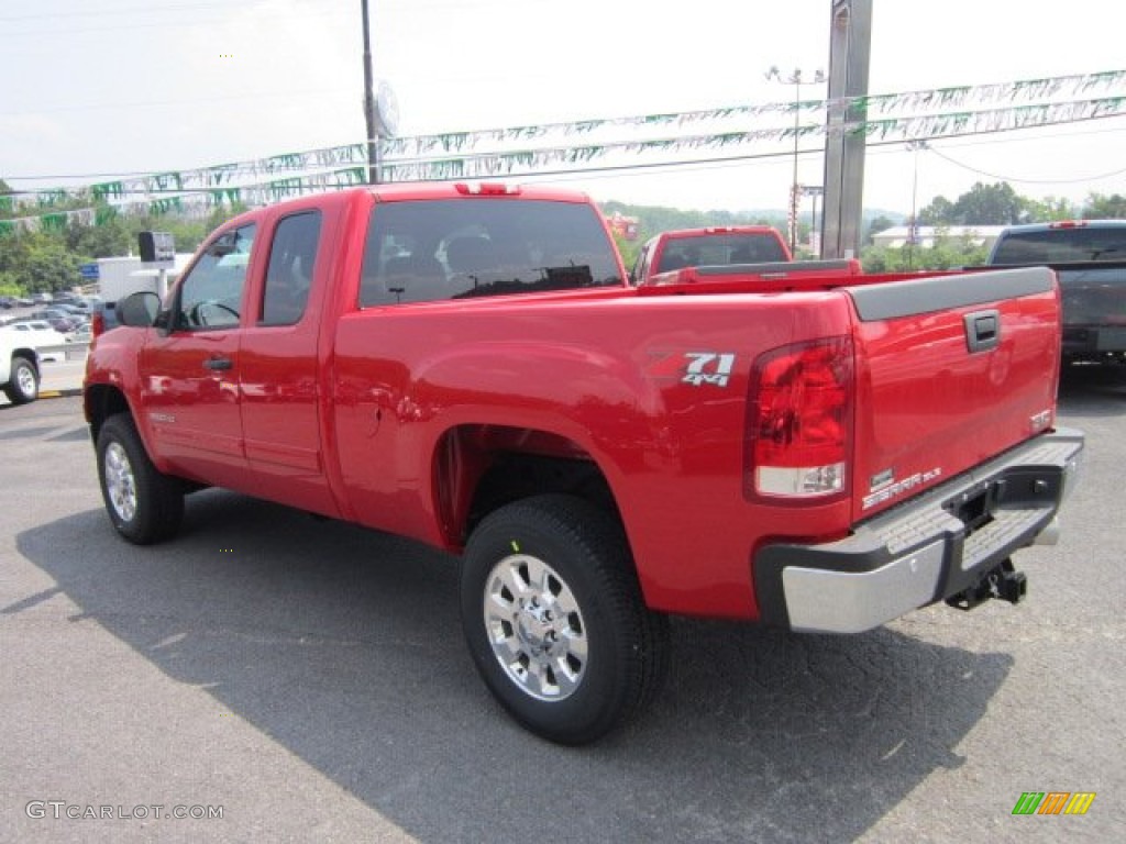 Fire Red 2011 GMC Sierra 2500HD SLE Extended Cab 4x4 Exterior Photo #52666756