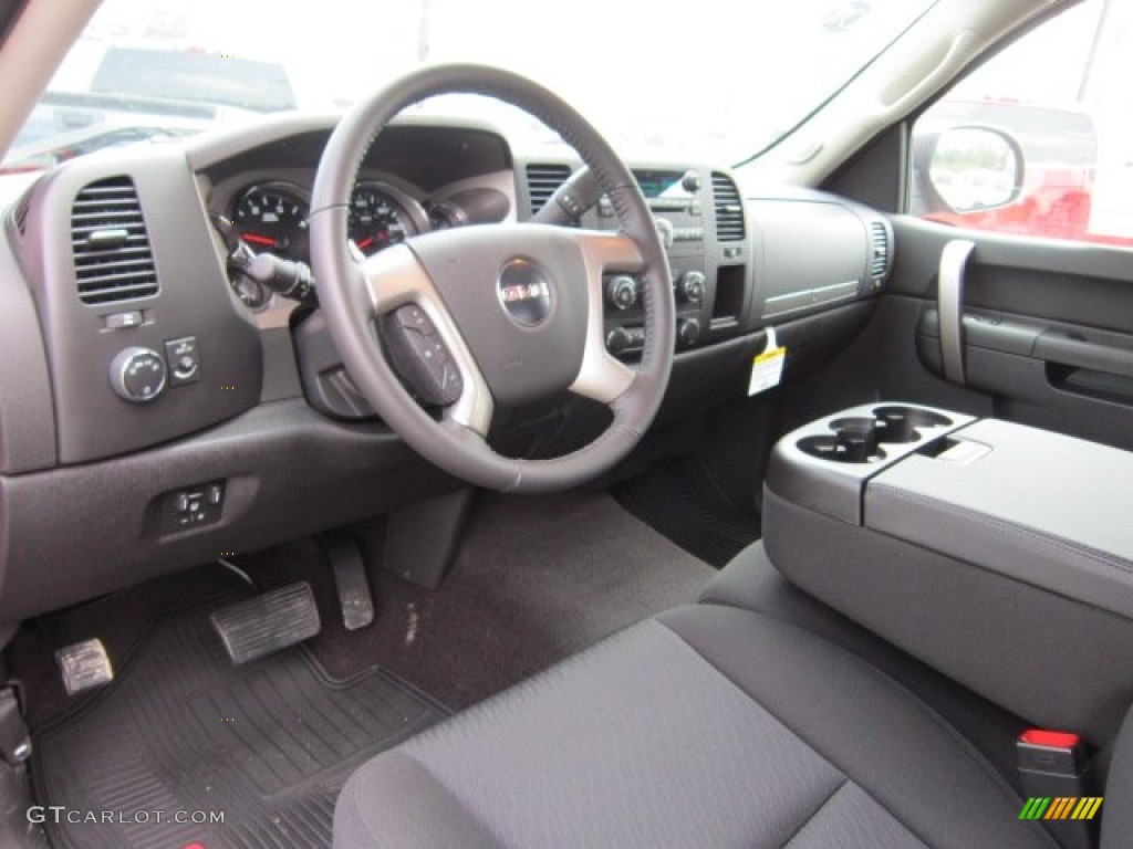 Ebony Interior 2011 GMC Sierra 2500HD SLE Extended Cab 4x4 Photo #52666843