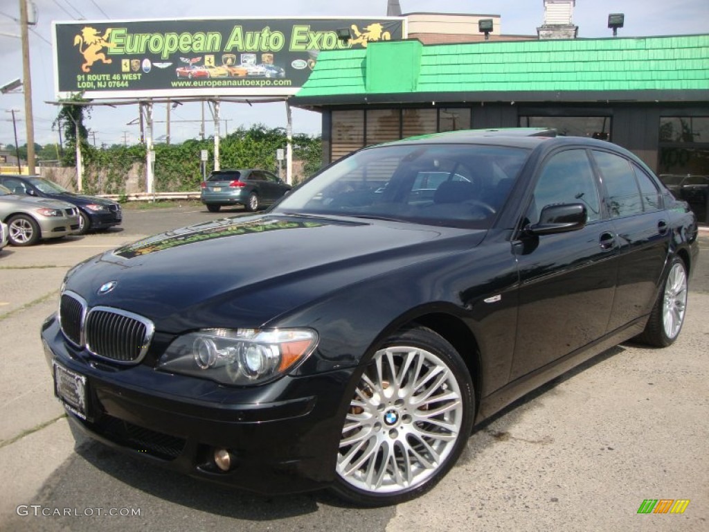 2007 7 Series 750i Sedan - Black Sapphire Metallic / Black photo #1