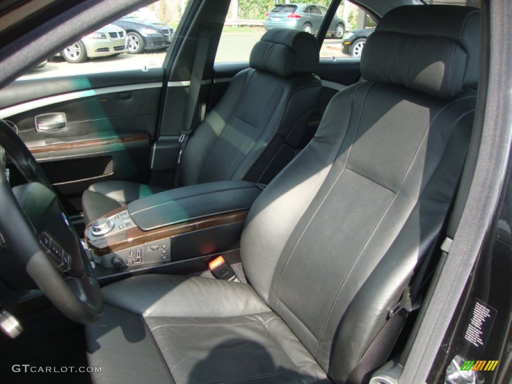 Black Interior 2007 BMW 7 Series 750i Sedan Photo #52668238