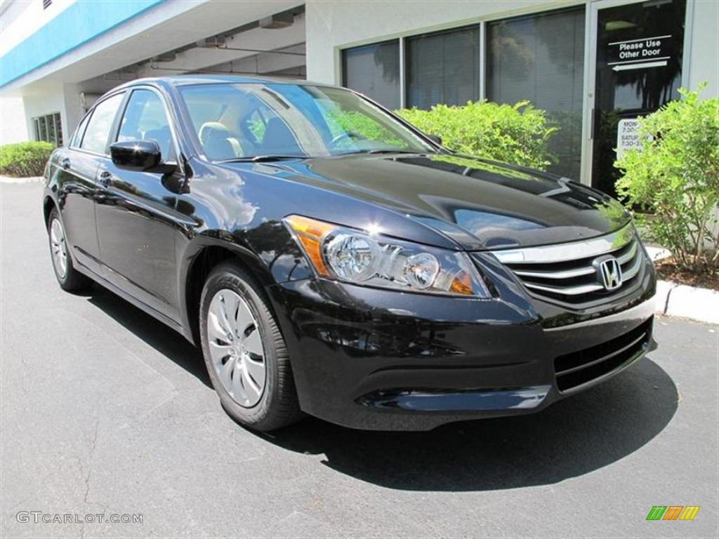 Crystal Black Pearl 2011 Honda Accord LX Sedan Exterior Photo #52668583