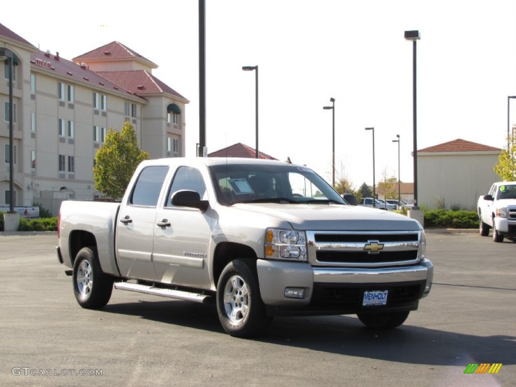 2008 Silverado 1500 LT Crew Cab 4x4 - Silver Birch Metallic / Ebony photo #10