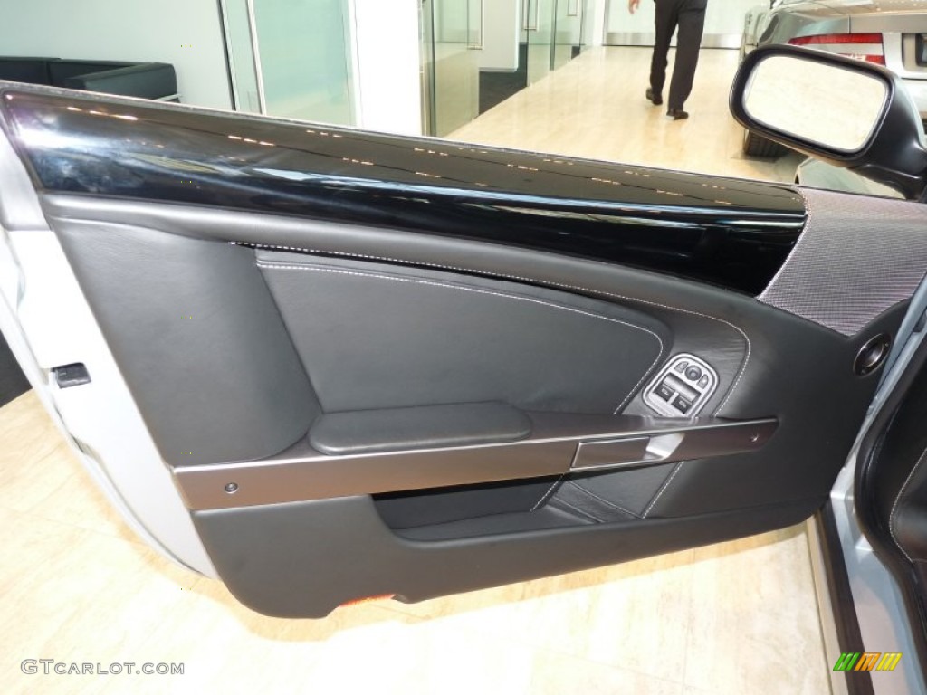 2008 Aston Martin DB9 Coupe Obsidian Black Door Panel Photo #52669012