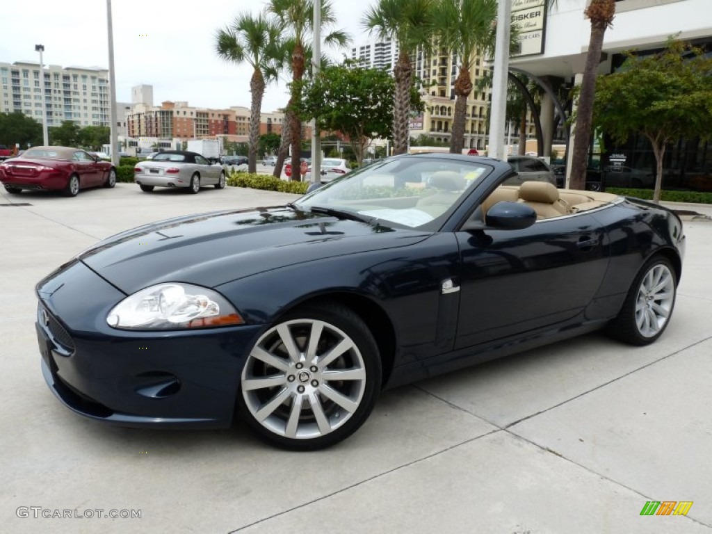 2008 XK XK8 Convertible - Indigo Metallic / Caramel photo #1