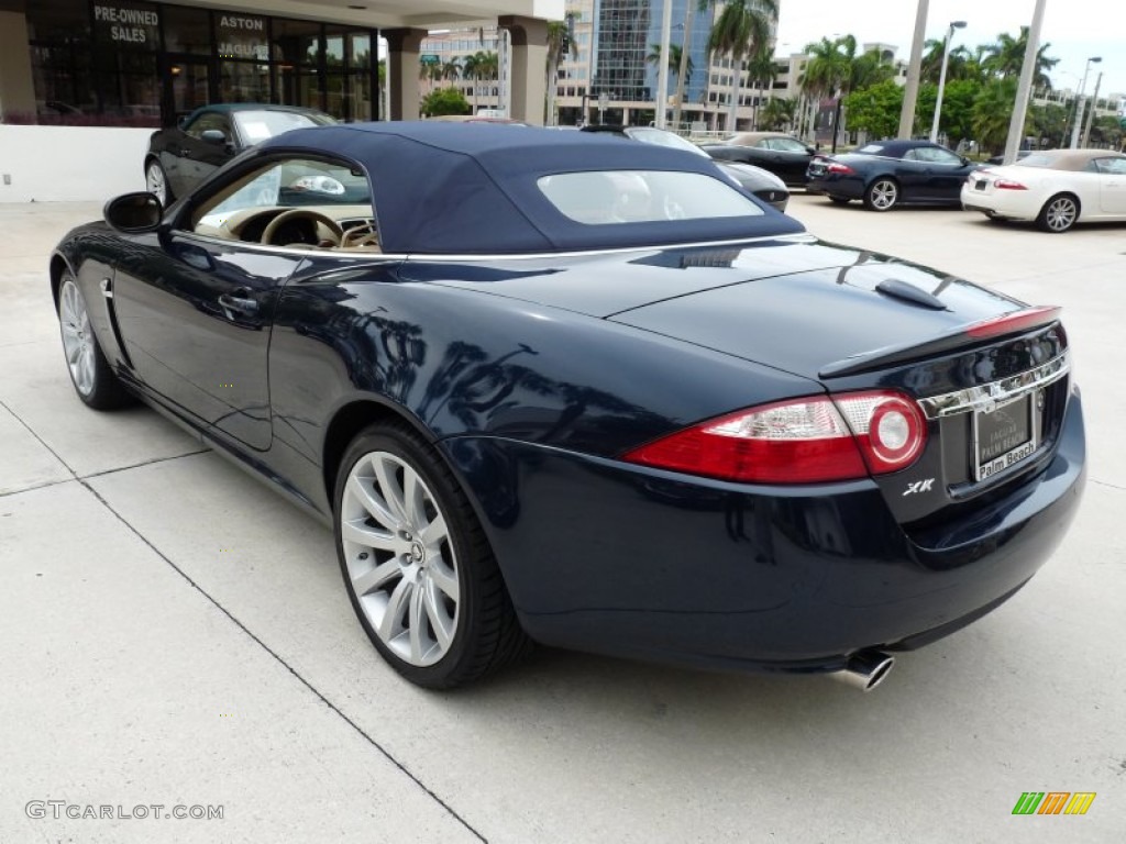 2008 XK XK8 Convertible - Indigo Metallic / Caramel photo #8