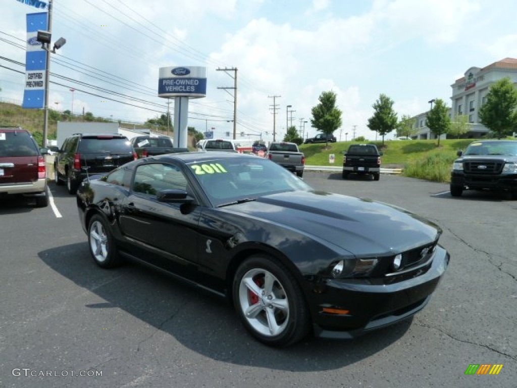 2011 Mustang GT Premium Coupe - Ebony Black / Charcoal Black/Cashmere photo #1
