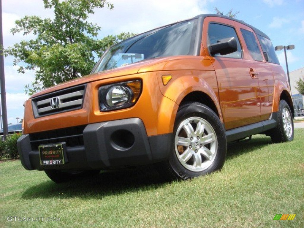 2008 Tangerine Orange Metallic Honda Element EX AWD 52658610 Photo 2