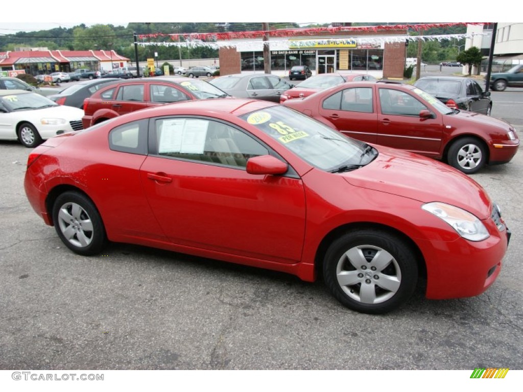 2008 Altima 2.5 S Coupe - Code Red Metallic / Blond photo #3