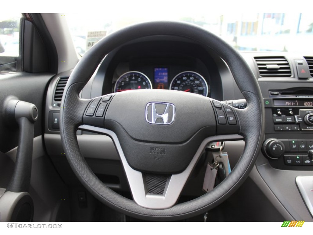 2010 Honda CR-V EX AWD Gray Steering Wheel Photo #52673377