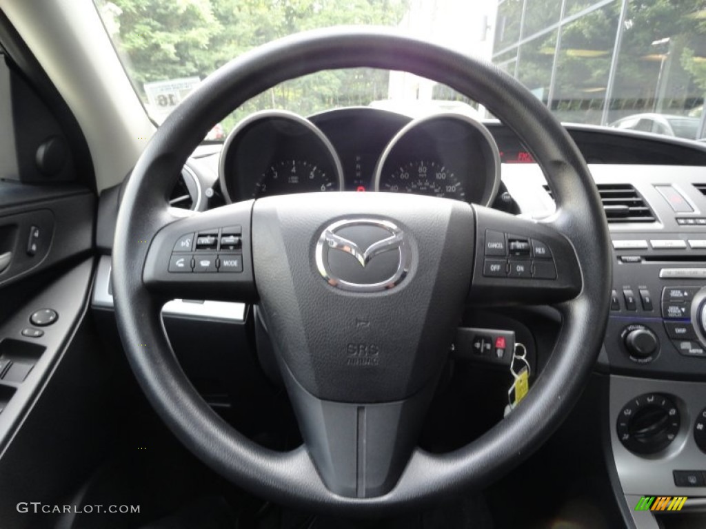 2011 Mazda MAZDA3 i Touring 4 Door Black Steering Wheel Photo #52673416