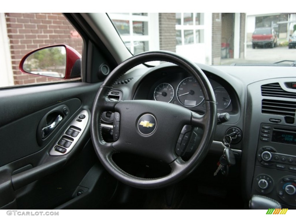 2006 Chevrolet Malibu Maxx LT Wagon Ebony Black Steering Wheel Photo #52673587