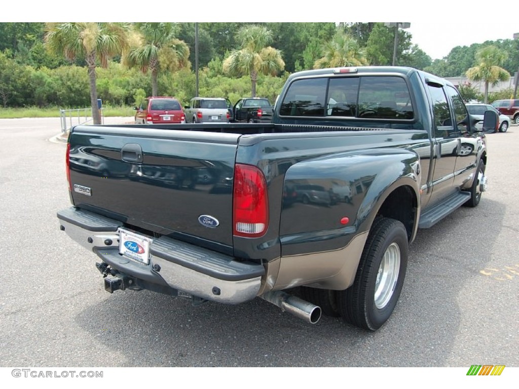 Dark Green Satin Metallic 2006 Ford F350 Super Duty Lariat Crew Cab Dually Exterior Photo #52674334