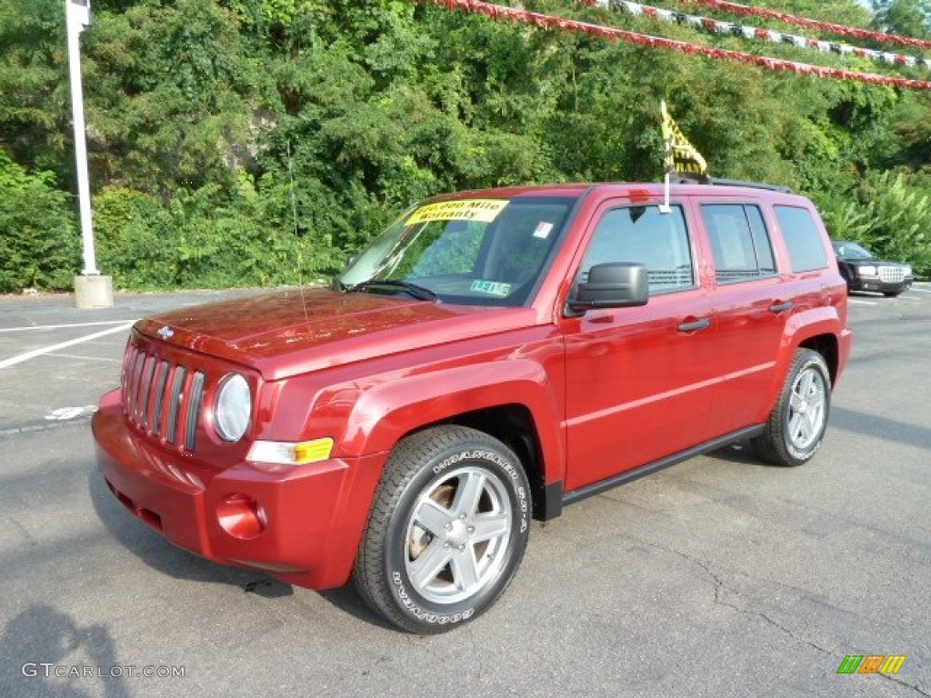 2007 Patriot Sport 4x4 - Inferno Red Crystal Pearl / Pastel Pebble Beige photo #1