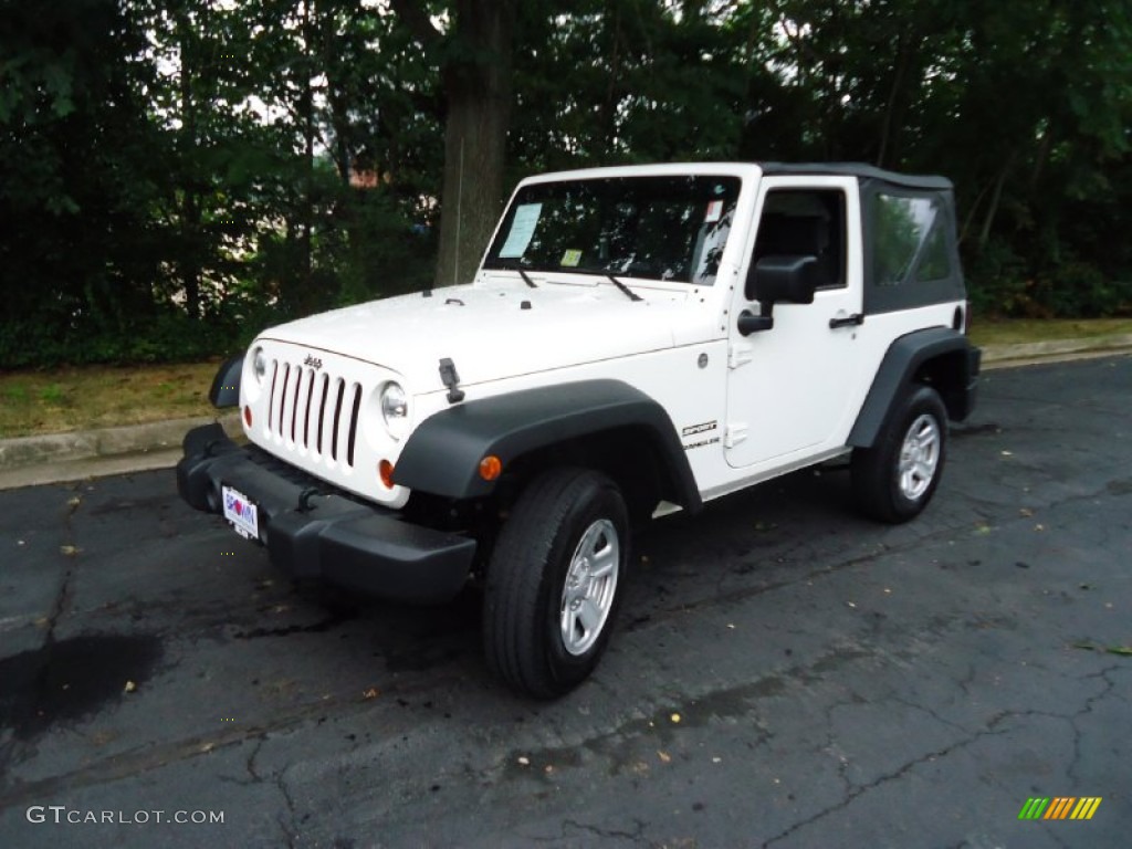 2010 Wrangler Sport 4x4 - Stone White / Dark Slate Gray/Medium Slate Gray photo #3