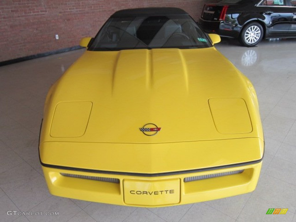 1986 Corvette Convertible - Yellow / Black photo #2