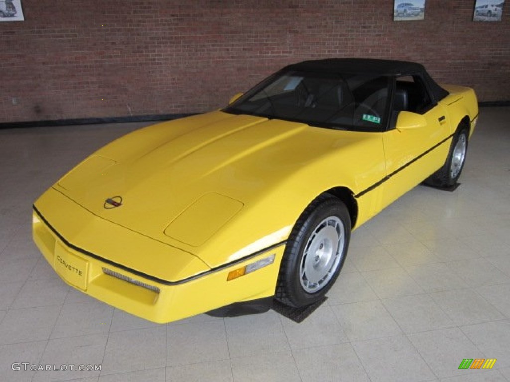 1986 Corvette Convertible - Yellow / Black photo #3