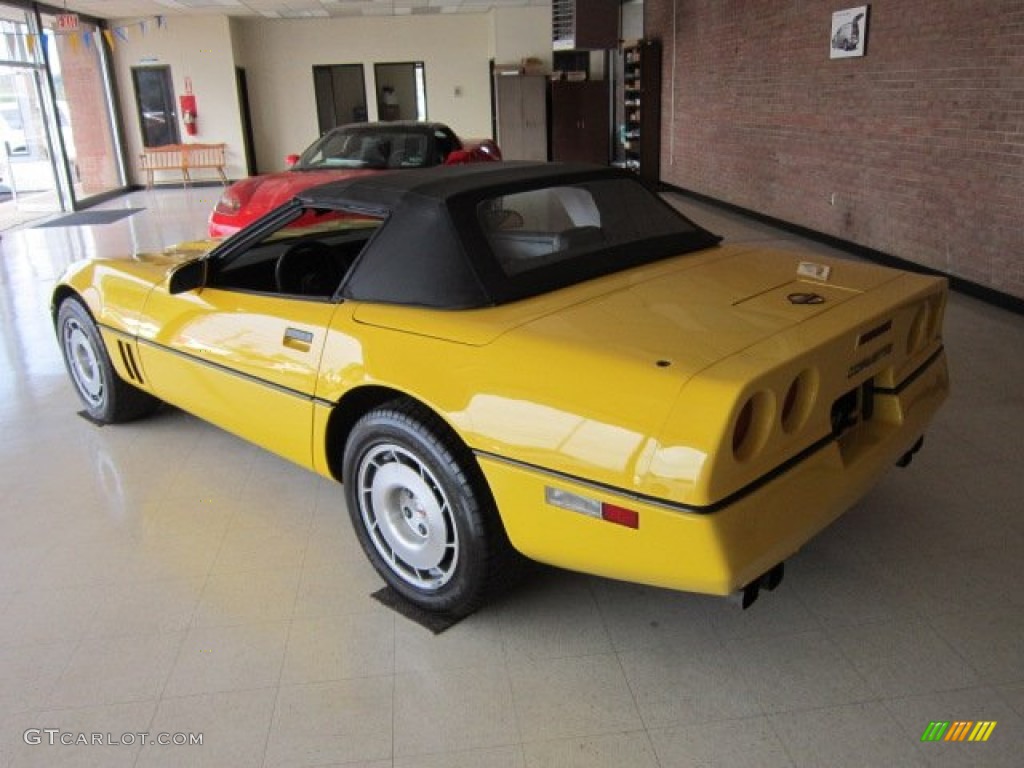 1986 Corvette Convertible - Yellow / Black photo #5