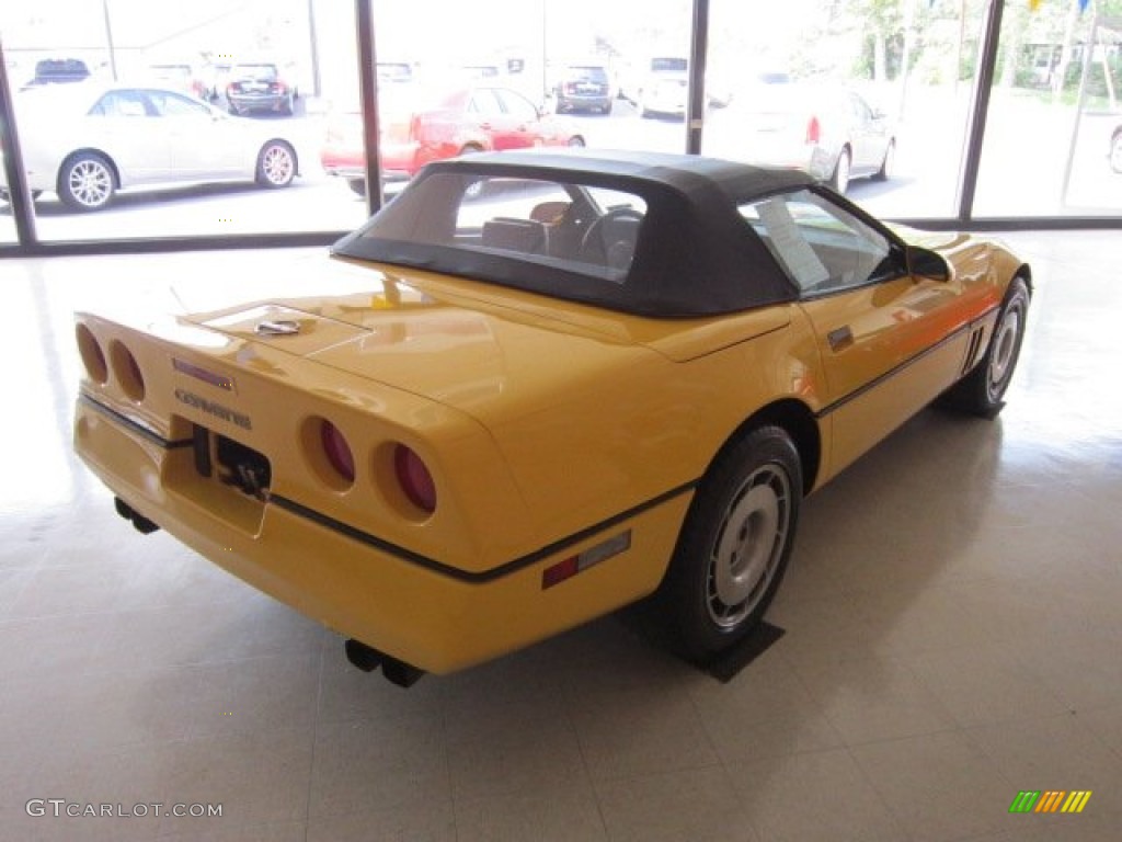 1986 Corvette Convertible - Yellow / Black photo #7