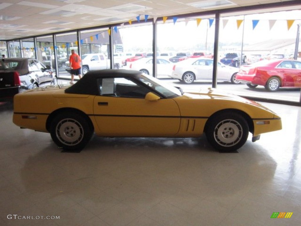 1986 Corvette Convertible - Yellow / Black photo #8