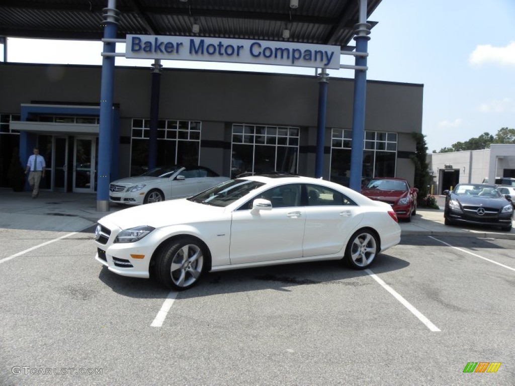 2012 CLS 550 Coupe - Diamond White Metallic / Almond/Mocha photo #1