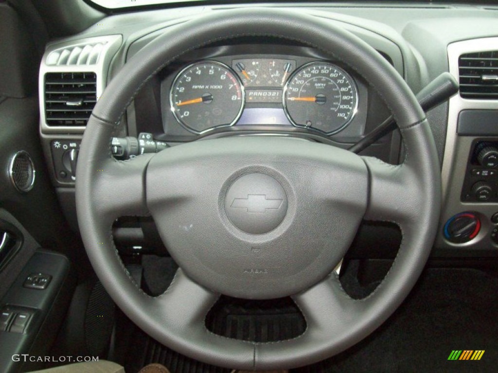 2012 Chevrolet Colorado LT Extended Cab Ebony Steering Wheel Photo #52677907