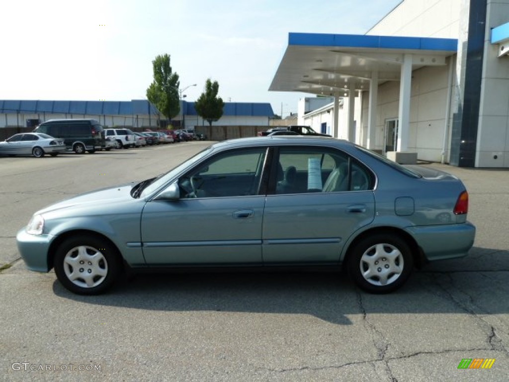 1999 Civic EX Sedan - Iced Teal Pearl / Gray photo #2