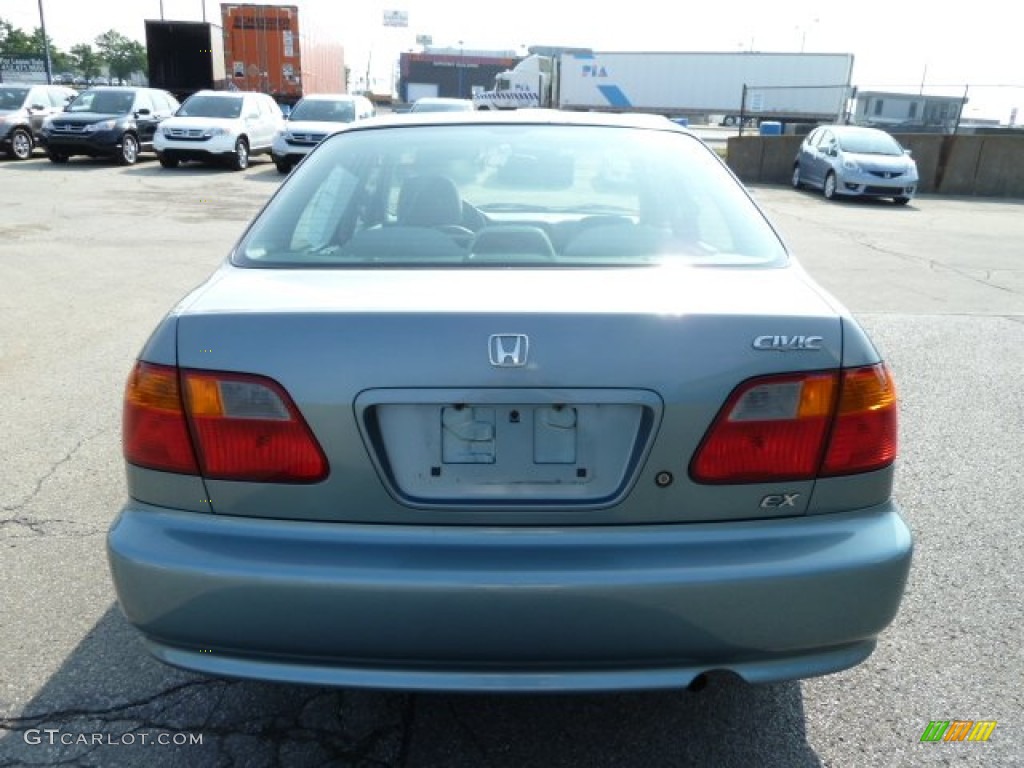 1999 Civic EX Sedan - Iced Teal Pearl / Gray photo #4