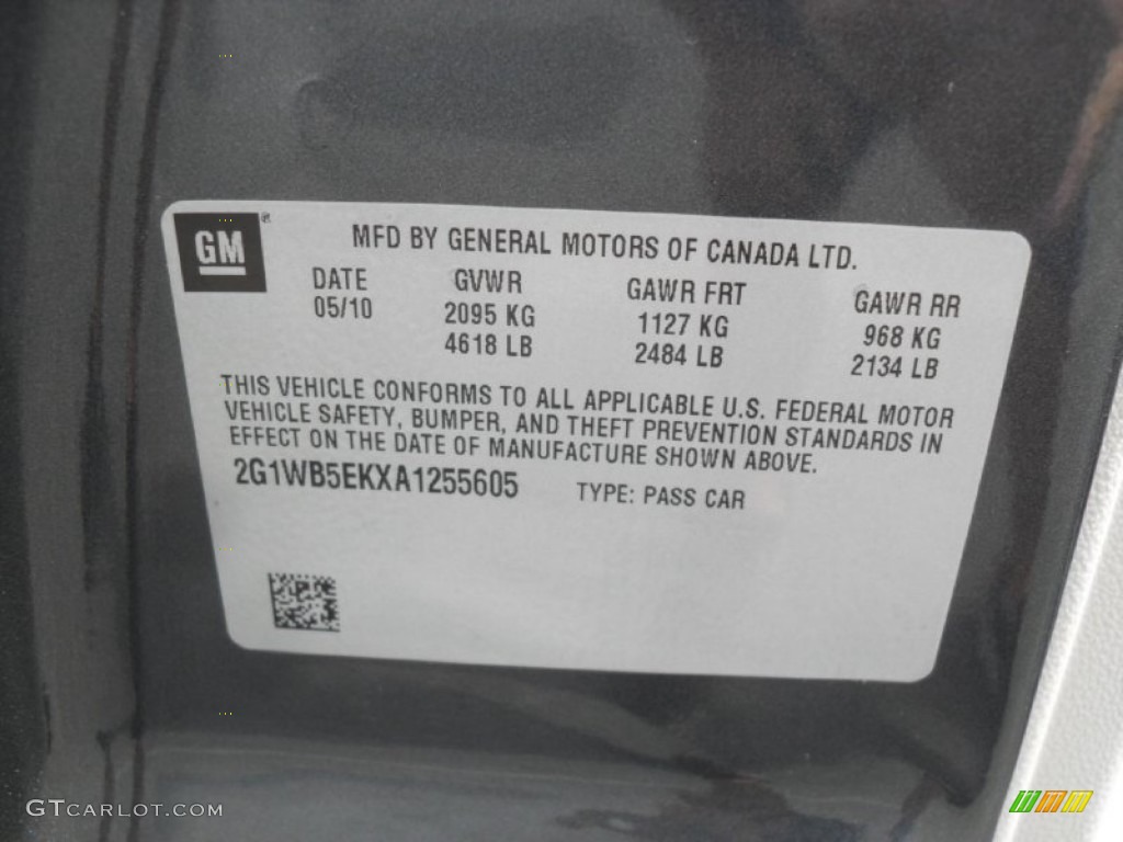 2010 Impala LT - Cyber Gray Metallic / Gray photo #6