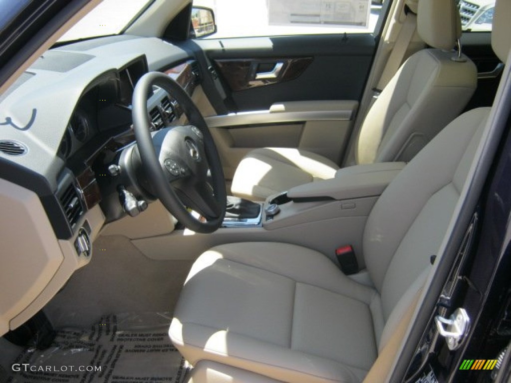 Almond/Black Interior 2012 Mercedes-Benz GLK 350 4Matic Photo #52680405