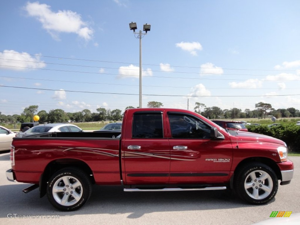 2006 Ram 1500 SLT Quad Cab - Inferno Red Crystal Pearl / Medium Slate Gray photo #12