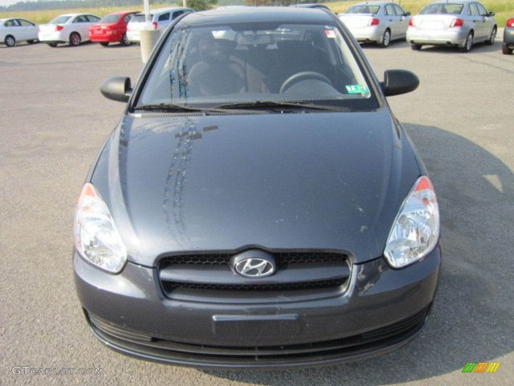 2009 Accent GS 3 Door - Charcoal Gray / Black photo #2