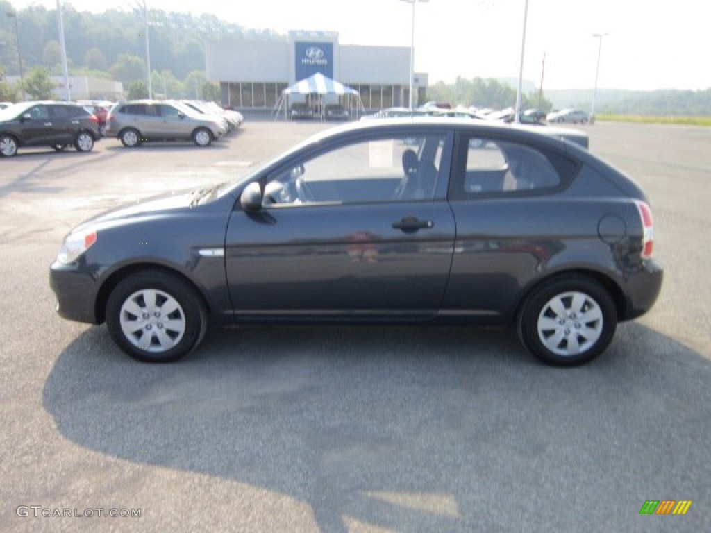 2009 Accent GS 3 Door - Charcoal Gray / Black photo #4