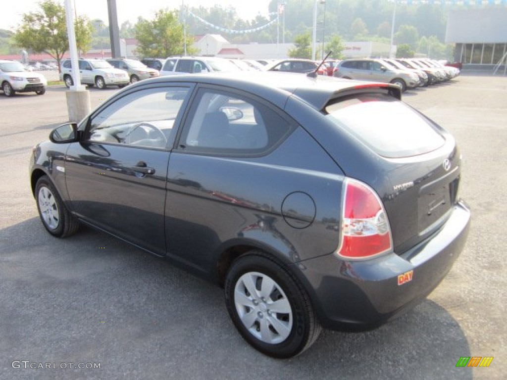 2009 Accent GS 3 Door - Charcoal Gray / Black photo #5