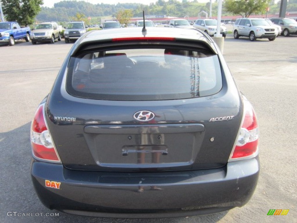 2009 Accent GS 3 Door - Charcoal Gray / Black photo #6