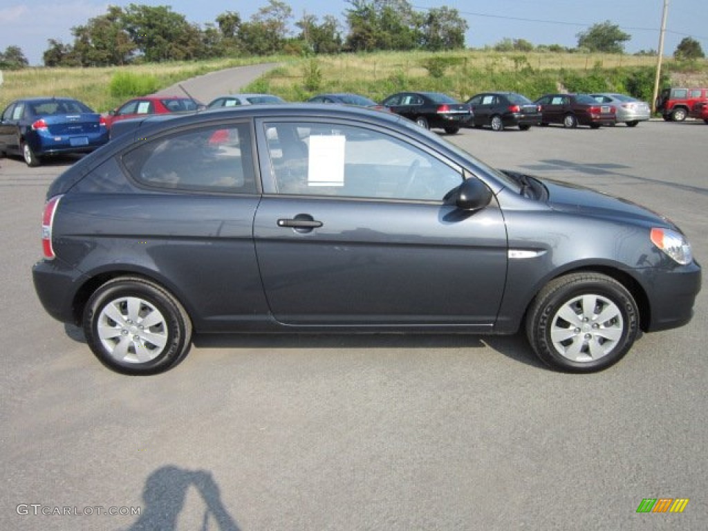2009 Accent GS 3 Door - Charcoal Gray / Black photo #8