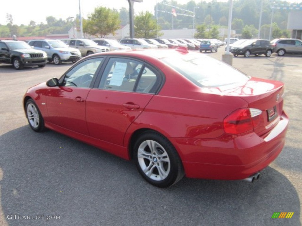 2008 3 Series 328xi Sedan - Crimson Red / Beige photo #5