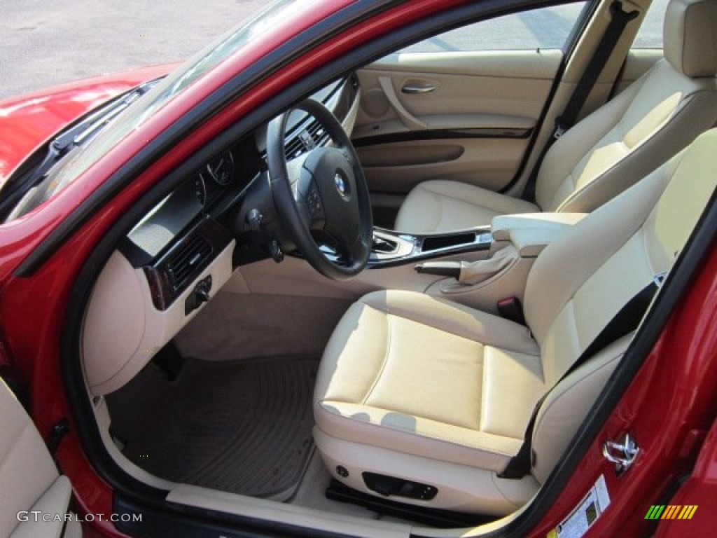 2008 3 Series 328xi Sedan - Crimson Red / Beige photo #10