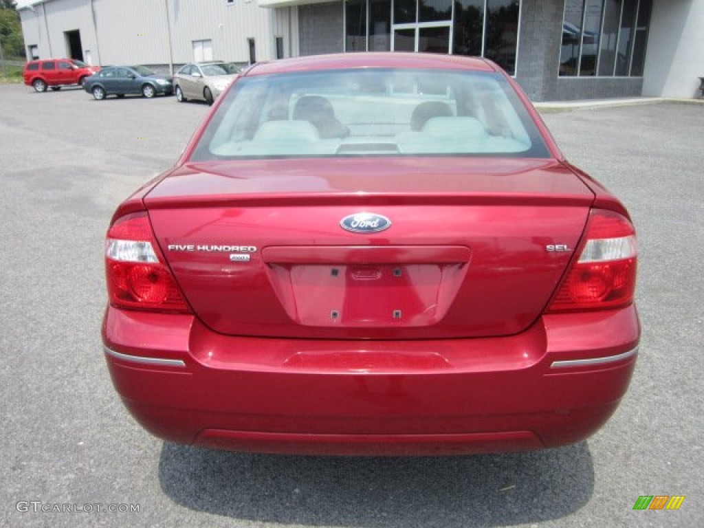2006 Five Hundred SEL AWD - Redfire Metallic / Shale Grey photo #6