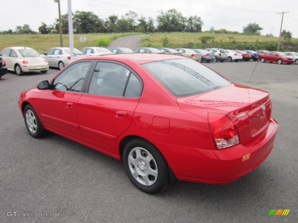 Rally Red 2005 Hyundai Elantra GLS Sedan Exterior Photo #52687186