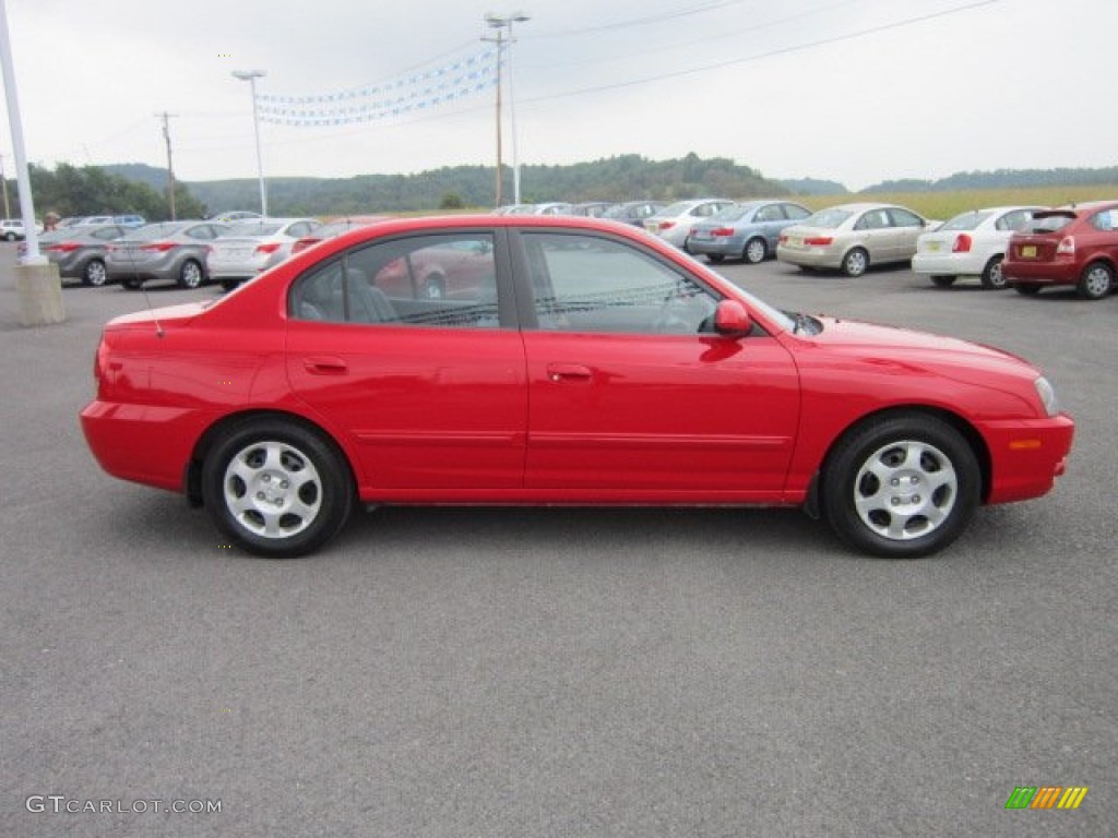 Rally Red 2005 Hyundai Elantra GLS Sedan Exterior Photo #52687195