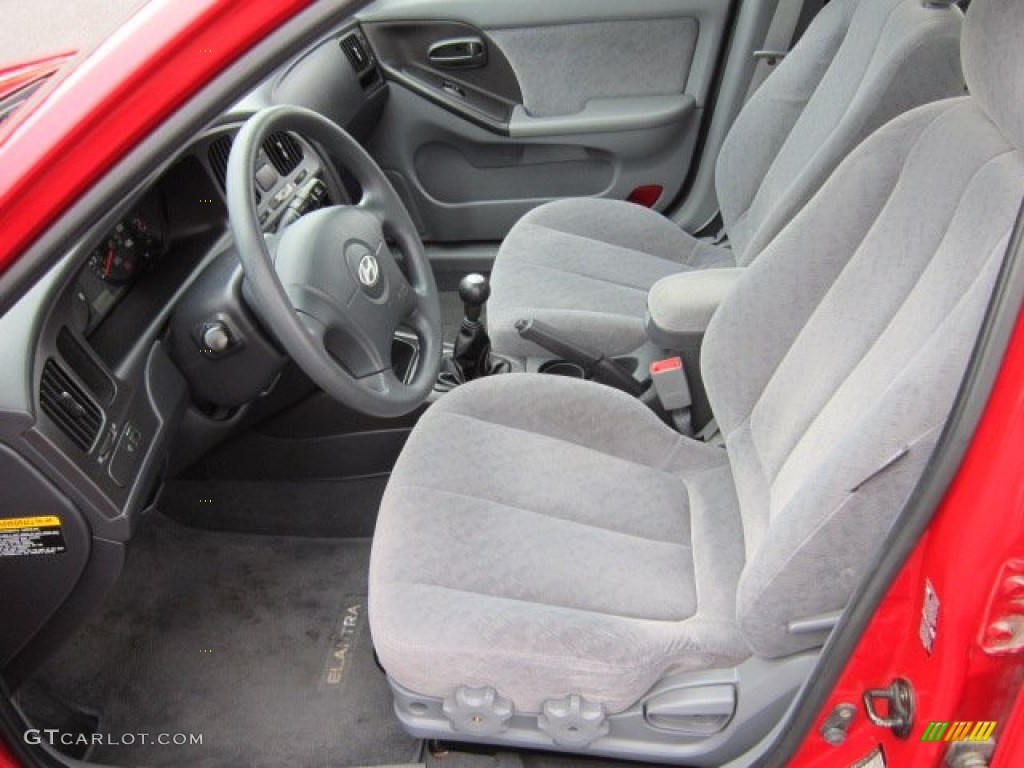Gray Interior 2005 Hyundai Elantra GLS Sedan Photo #52687201