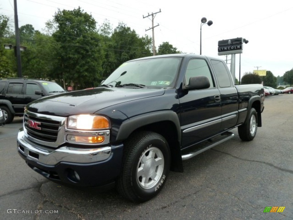 2006 Sierra 1500 Z71 Extended Cab 4x4 - Deep Blue Metallic / Dark Pewter photo #1