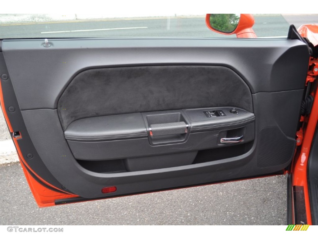 2010 Dodge Challenger SRT8 Dark Slate Gray Door Panel Photo #52690104