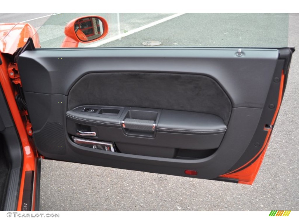 2010 Dodge Challenger SRT8 Dark Slate Gray Door Panel Photo #52690134