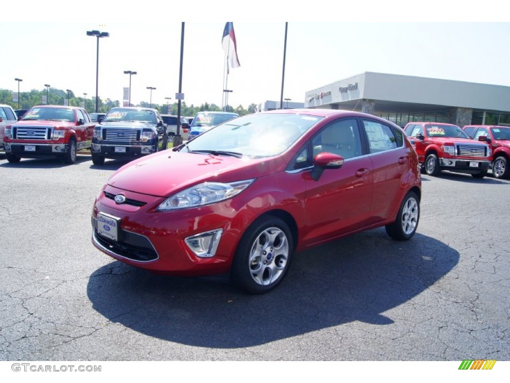 Red Candy Metallic 2011 Ford Fiesta SES Hatchback Exterior Photo #52691355