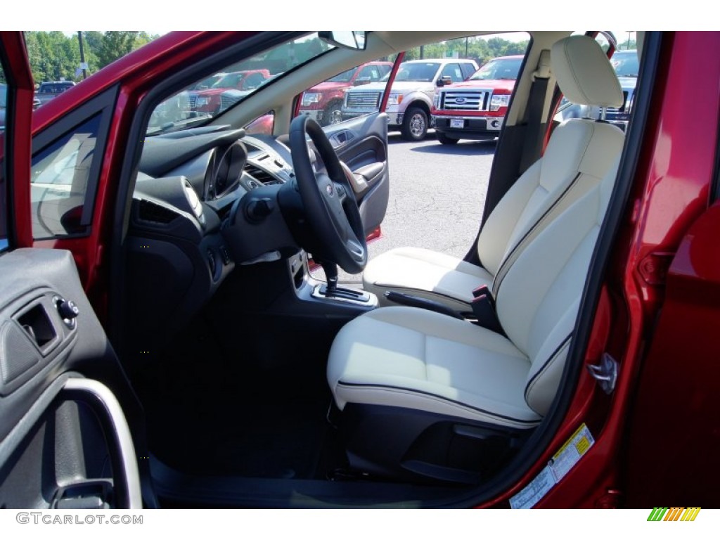 Cashmere/Charcoal Black Leather Interior 2011 Ford Fiesta SES Hatchback Photo #52691391
