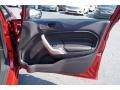2011 Ford Fiesta Cashmere/Charcoal Black Leather Interior Door Panel Photo