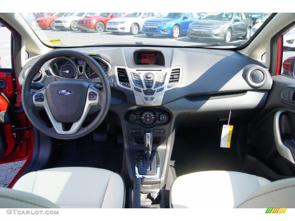 2011 Ford Fiesta SES Hatchback Cashmere/Charcoal Black Leather Dashboard Photo #52691539