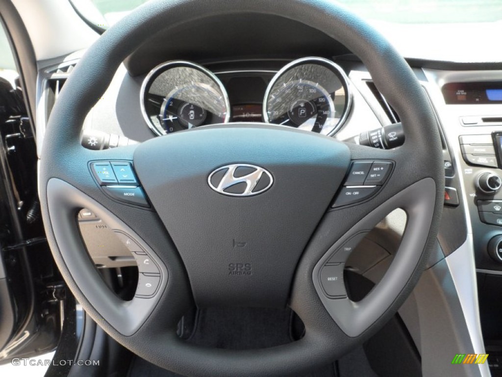 2012 Hyundai Sonata GLS Gray Steering Wheel Photo #52691610